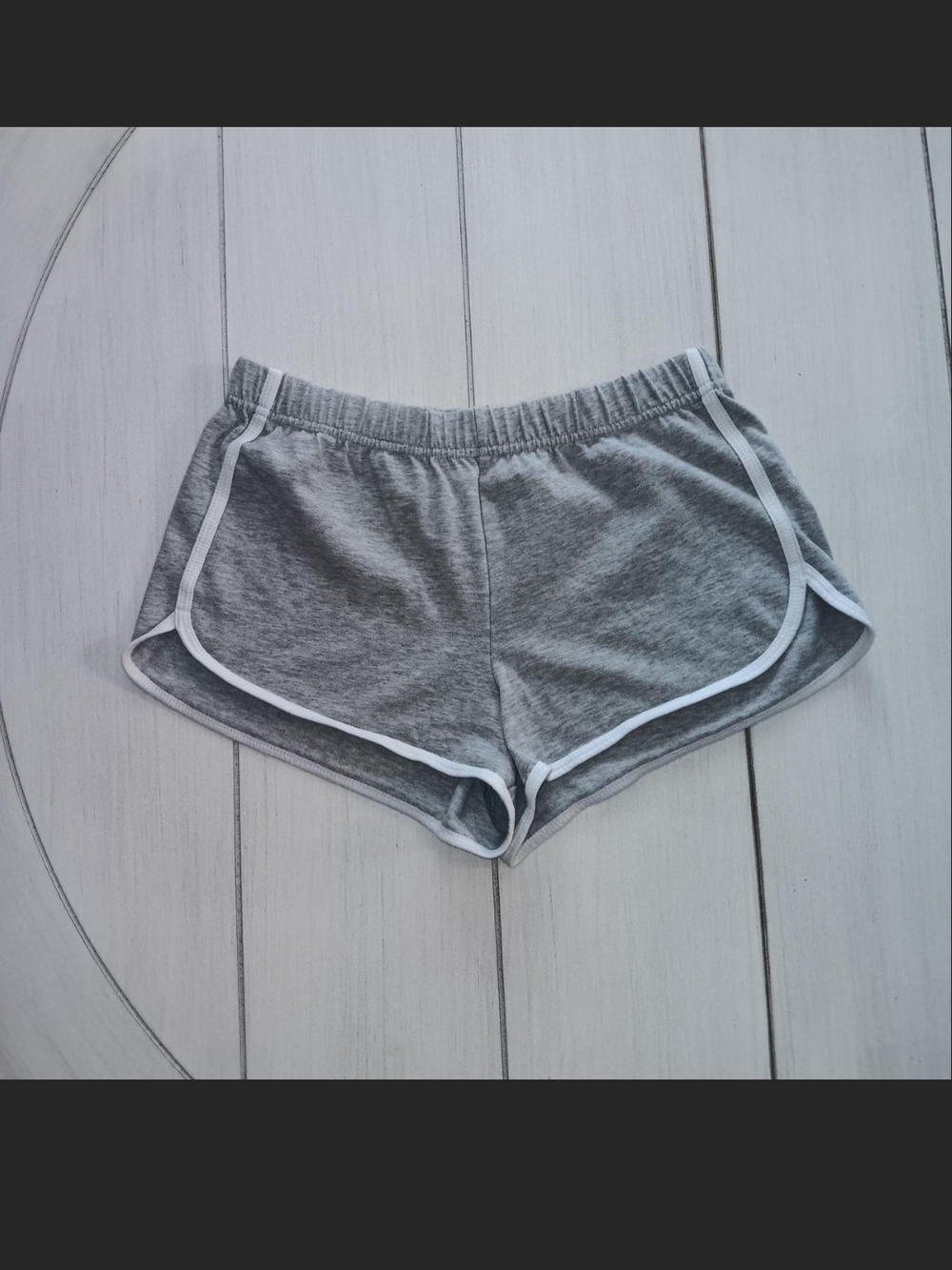 No Boundaries Gray Athletic Shorts with White Trim